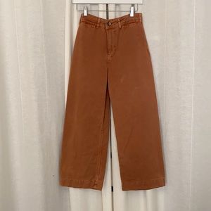 Free People High Waisted Wide-Legged Crop Pant